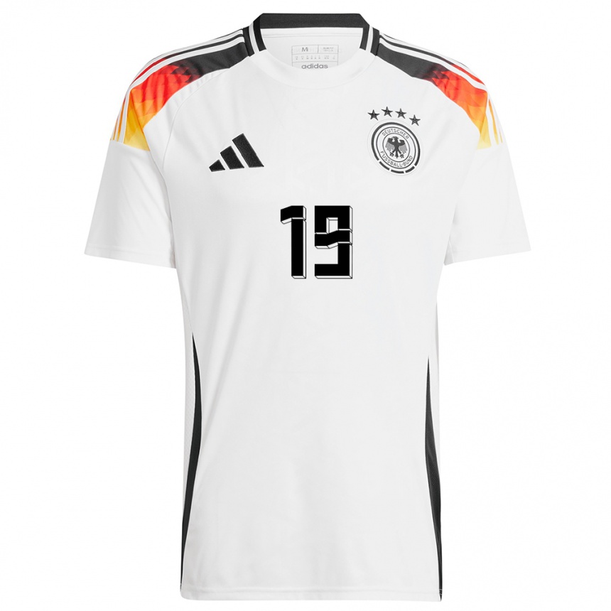 Vyrai Vokietija Leroy Sane #19 Baltas Namų Marškinėliai 24-26 T-Shirt