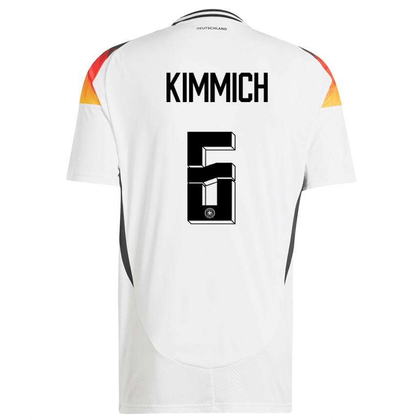 Vyrai Vokietija Joshua Kimmich #6 Baltas Namų Marškinėliai 24-26 T-Shirt