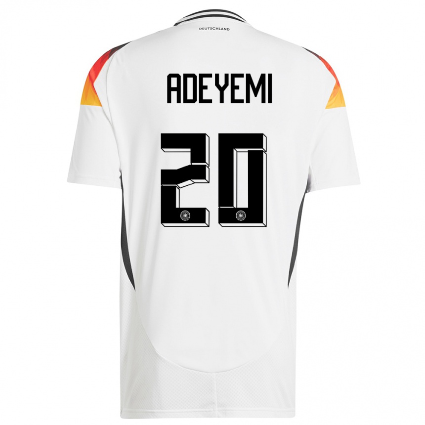 Vyrai Vokietija Karim Adeyemi #20 Baltas Namų Marškinėliai 24-26 T-Shirt