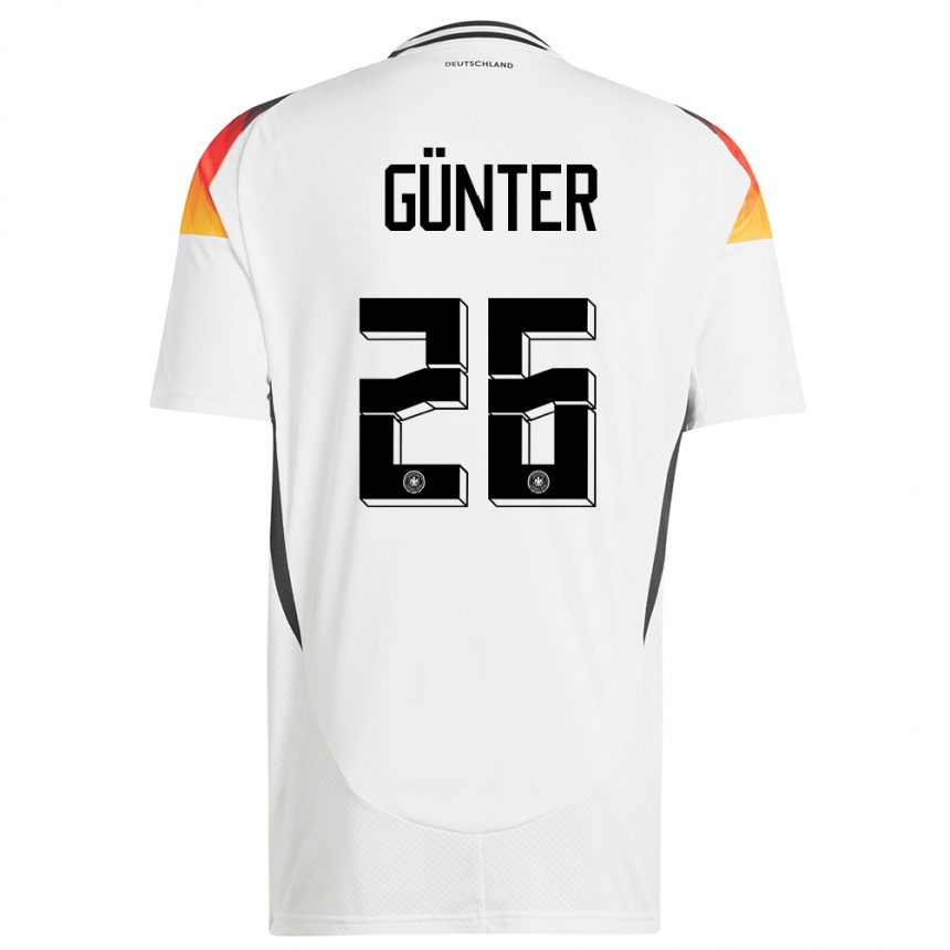 Vyrai Vokietija Christian Günter #26 Baltas Namų Marškinėliai 24-26 T-Shirt