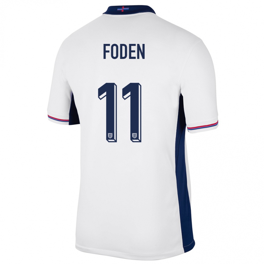 Vyrai Anglija Phil Foden #11 Baltas Namų Marškinėliai 24-26 T-Shirt