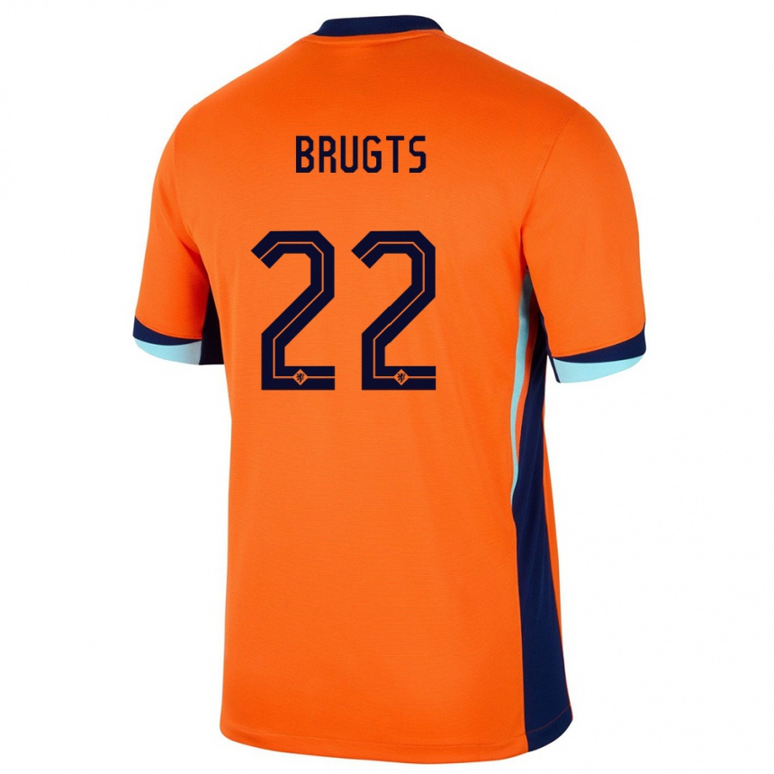 Vyrai Olandija Esmee Brugts #22 Oranžinė Namų Marškinėliai 24-26 T-Shirt