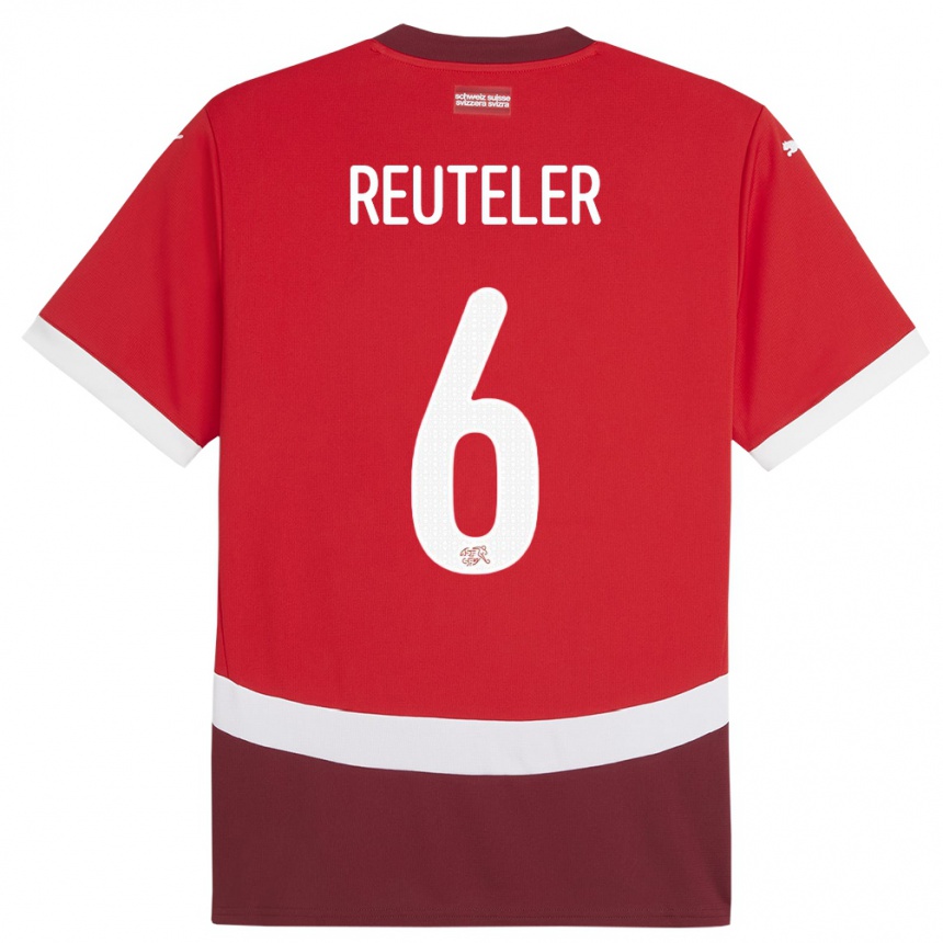 Vyrai Šveicarija Geraldine Reuteler #6 Raudona Namų Marškinėliai 24-26 T-Shirt