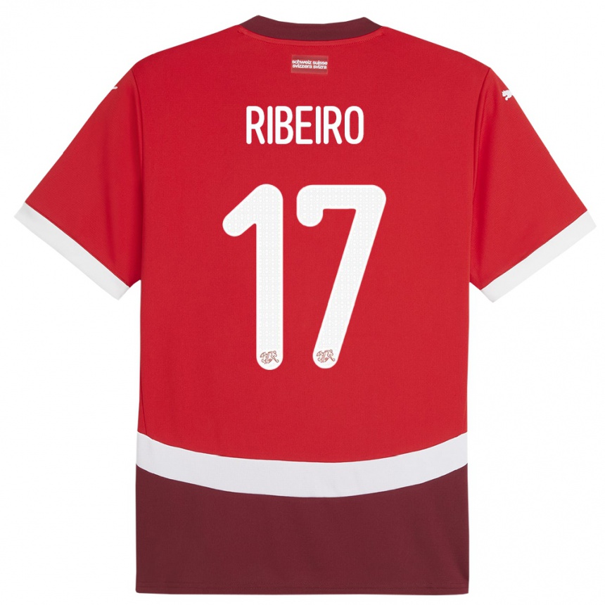 Vyrai Šveicarija Joel Ribeiro #17 Raudona Namų Marškinėliai 24-26 T-Shirt