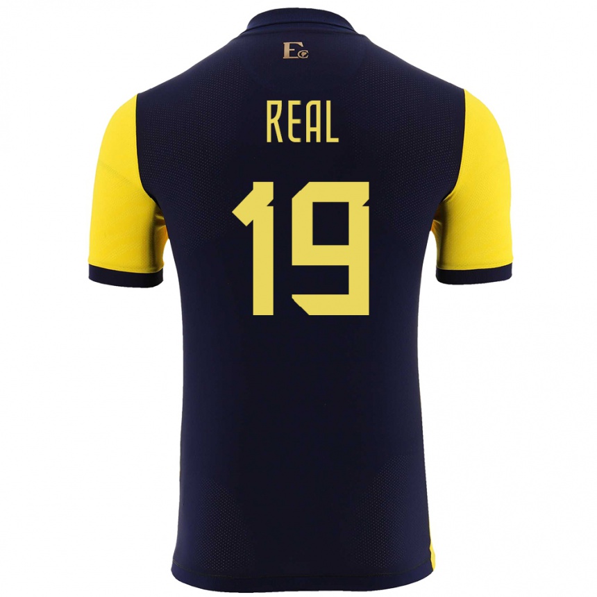 Vyrai Ekvadoras Kerlly Real #19 Geltona Namų Marškinėliai 24-26 T-Shirt