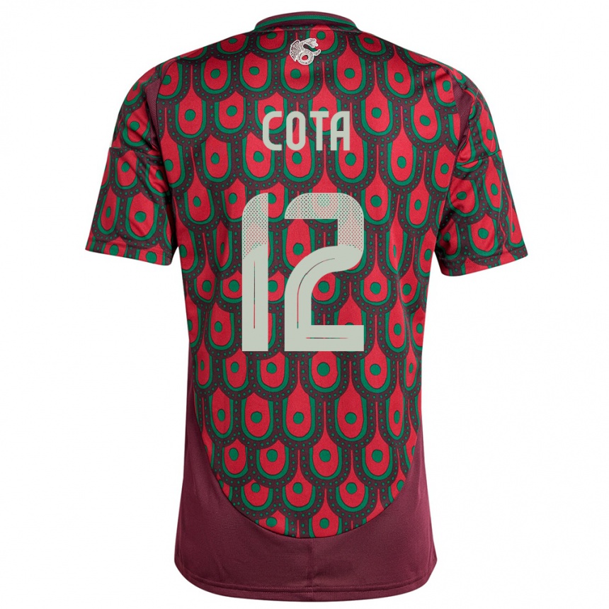 Vyrai Meksika Rodolfo Cota #12 Maroon Namų Marškinėliai 24-26 T-Shirt