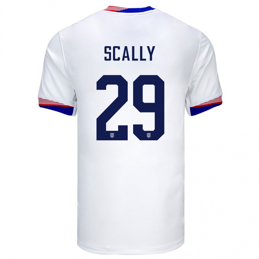 Vyrai Jungtinės Valstijos Joseph Scally #29 Baltas Namų Marškinėliai 24-26 T-Shirt