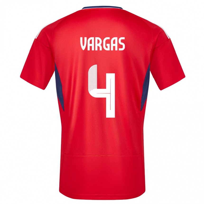 Vyrai Kosta Rika Juan Pablo Vargas #4 Raudona Namų Marškinėliai 24-26 T-Shirt