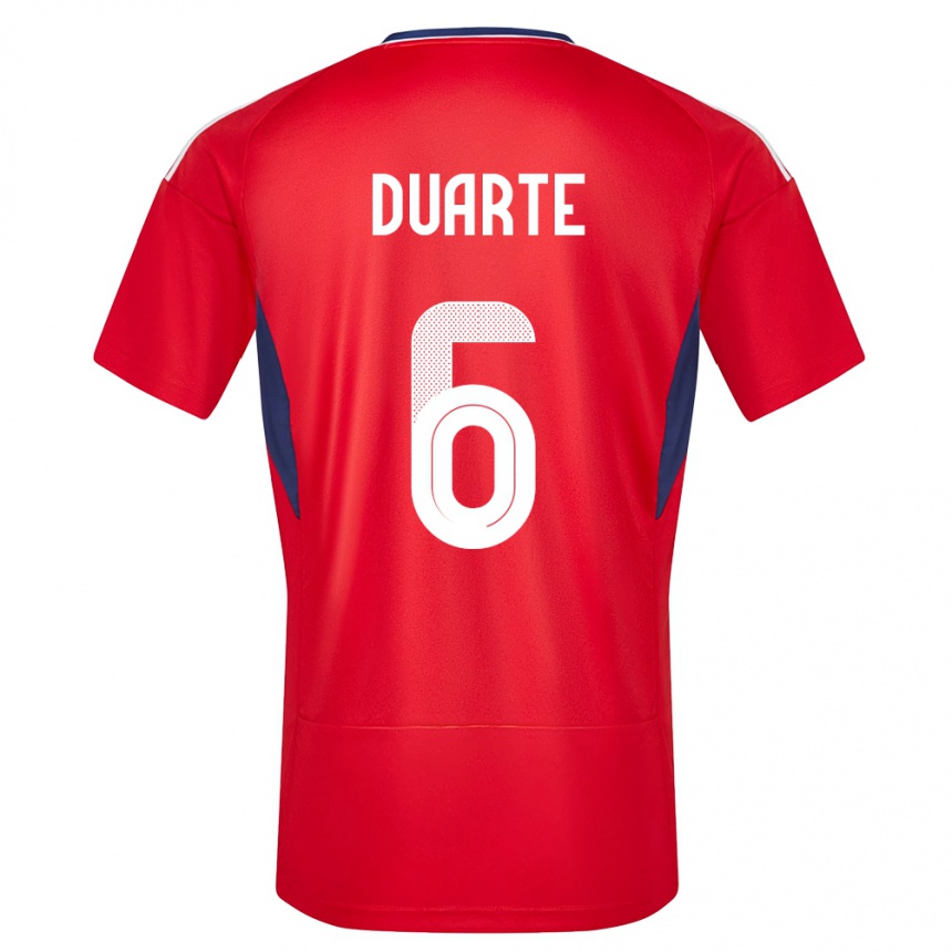 Vyrai Kosta Rika Oscar Duarte #6 Raudona Namų Marškinėliai 24-26 T-Shirt