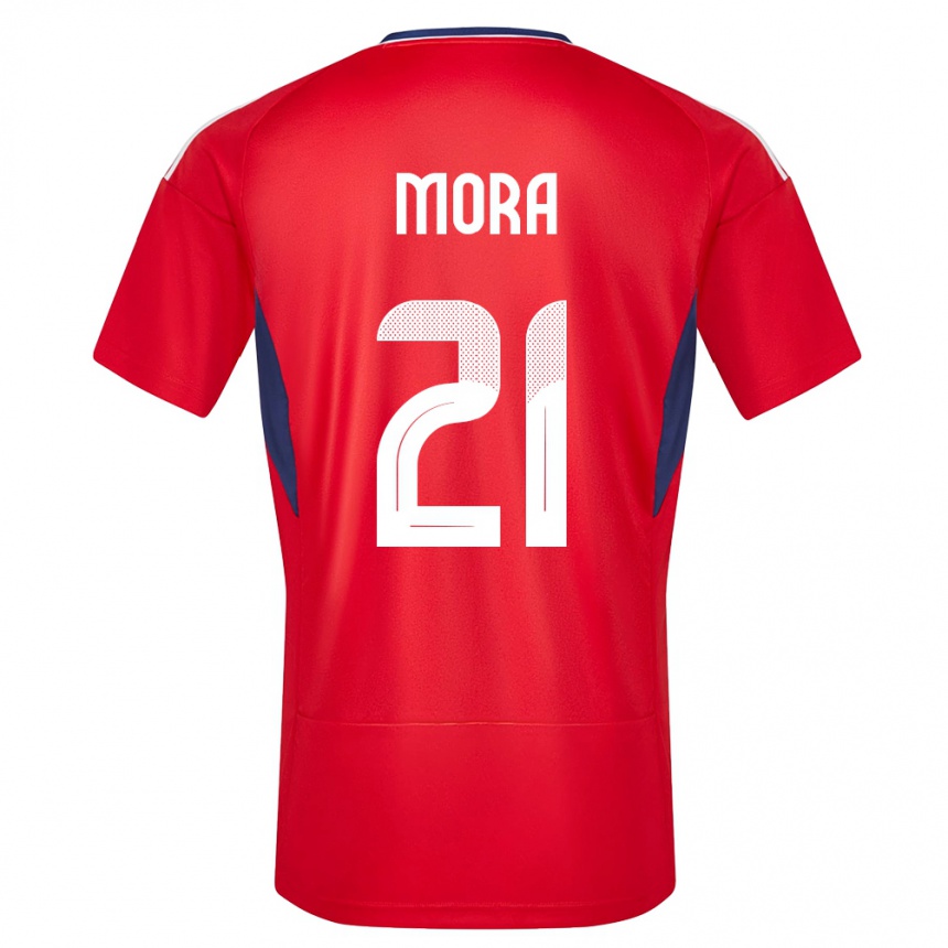 Vyrai Kosta Rika Carlos Mora #21 Raudona Namų Marškinėliai 24-26 T-Shirt