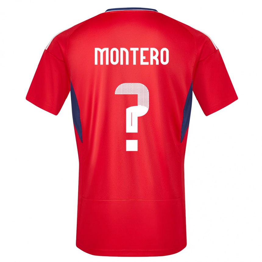 Vyrai Kosta Rika Claudio Montero #0 Raudona Namų Marškinėliai 24-26 T-Shirt