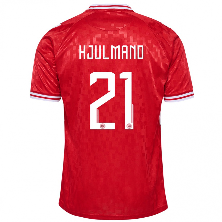 Vyrai Danija Morten Hjulmand #21 Raudona Namų Marškinėliai 24-26 T-Shirt