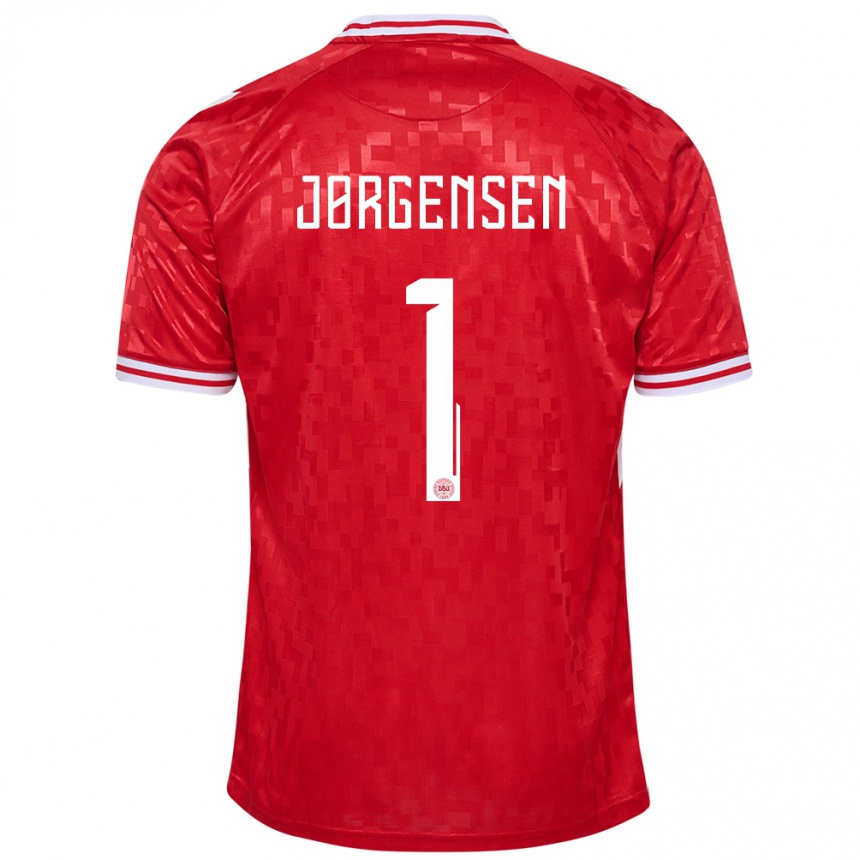 Vyrai Danija Filip Jørgensen #1 Raudona Namų Marškinėliai 24-26 T-Shirt