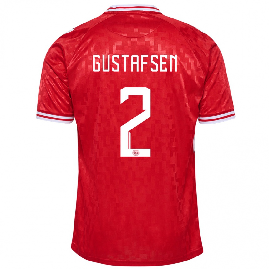 Vyrai Danija Victor Gustafsen #2 Raudona Namų Marškinėliai 24-26 T-Shirt