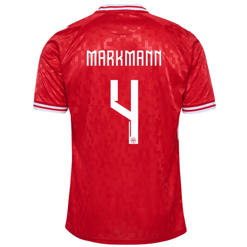 Vyrai Danija Noah Markmann #4 Raudona Namų Marškinėliai 24-26 T-Shirt