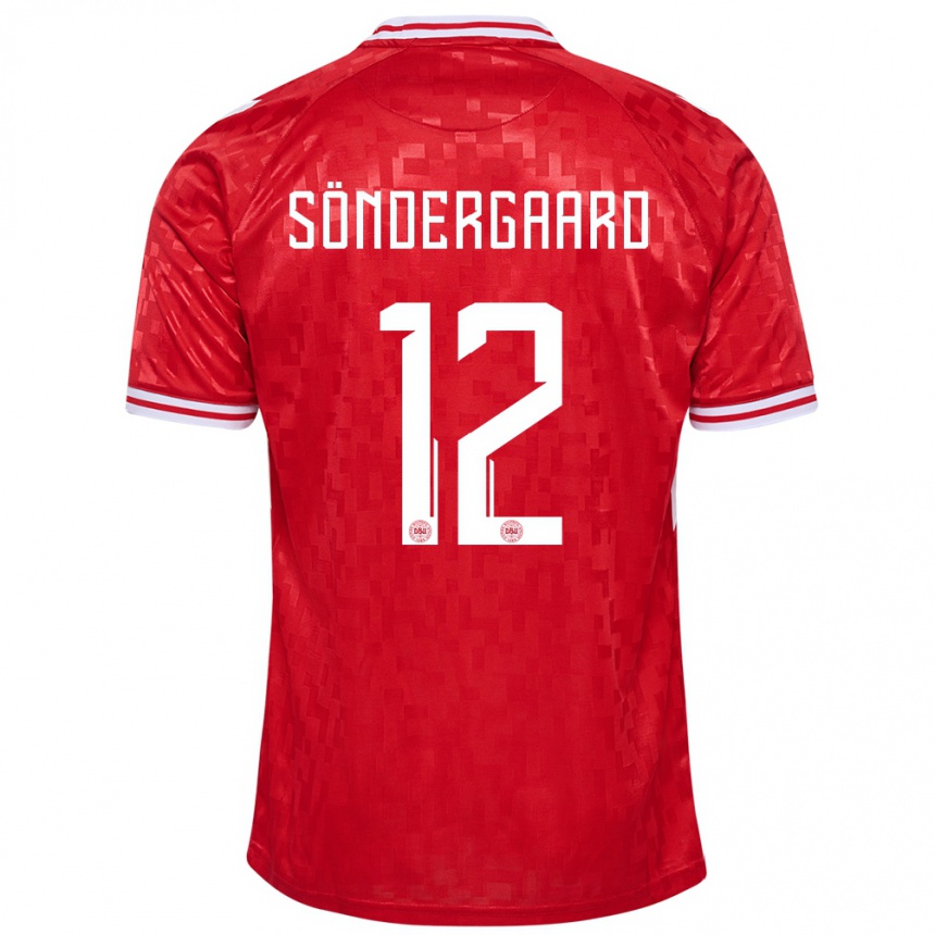 Vyrai Danija Philip Söndergaard #12 Raudona Namų Marškinėliai 24-26 T-Shirt