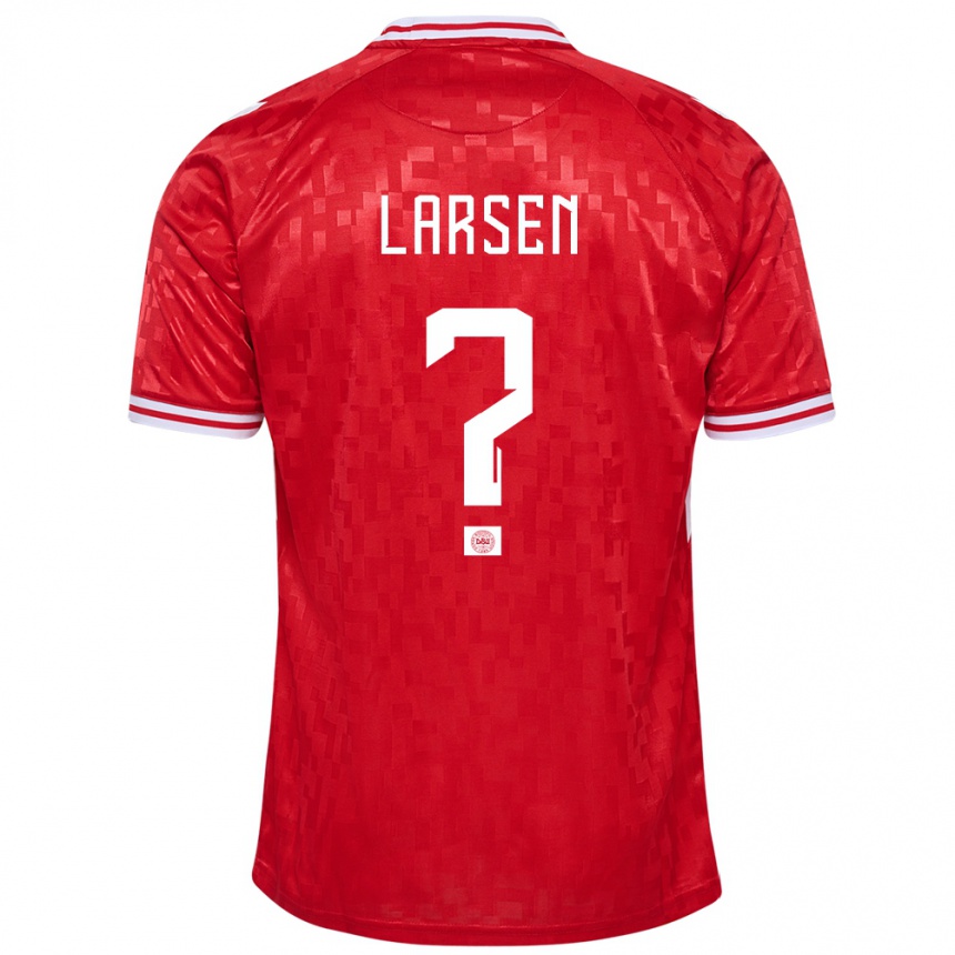 Vyrai Danija Sander Larsen #0 Raudona Namų Marškinėliai 24-26 T-Shirt