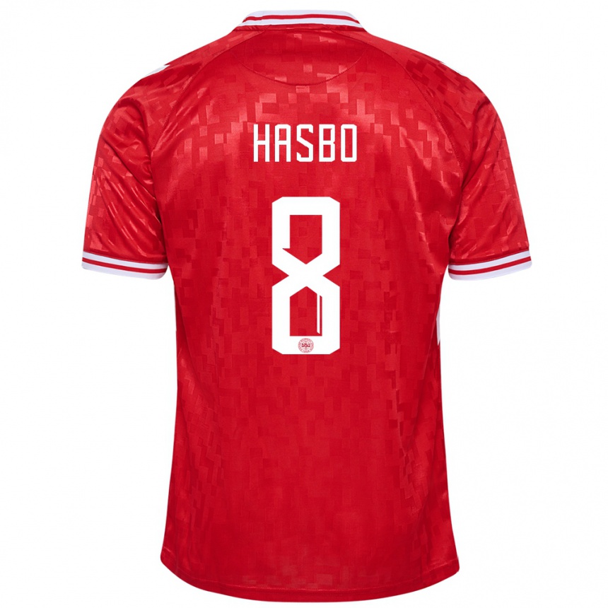 Vyrai Danija Josefine Hasbo #8 Raudona Namų Marškinėliai 24-26 T-Shirt