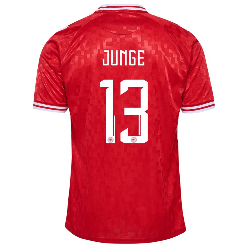 Vyrai Danija Sofie Junge #13 Raudona Namų Marškinėliai 24-26 T-Shirt