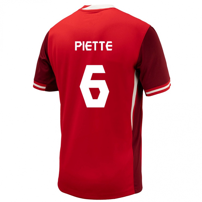 Vyrai Kanada Samuel Piette #6 Raudona Namų Marškinėliai 24-26 T-Shirt