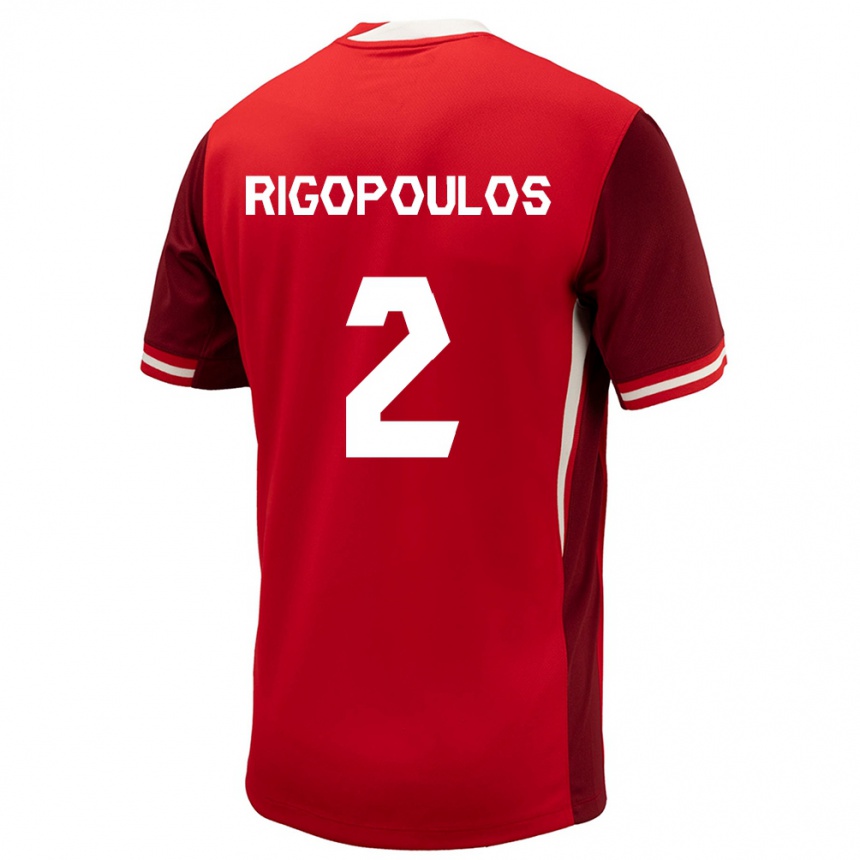 Vyrai Kanada Theo Rigopoulos #2 Raudona Namų Marškinėliai 24-26 T-Shirt