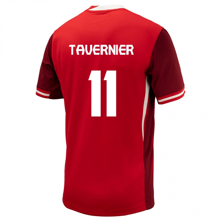 Vyrai Kanada Kevaughn Tavernier #11 Raudona Namų Marškinėliai 24-26 T-Shirt