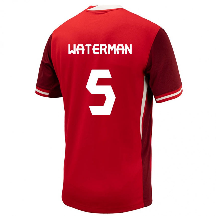 Vyrai Kanada Joel Waterman #5 Raudona Namų Marškinėliai 24-26 T-Shirt