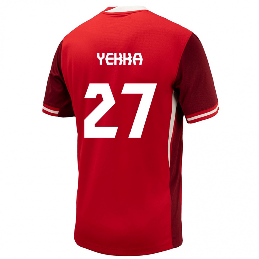 Vyrai Kanada Sura Yekka #27 Raudona Namų Marškinėliai 24-26 T-Shirt