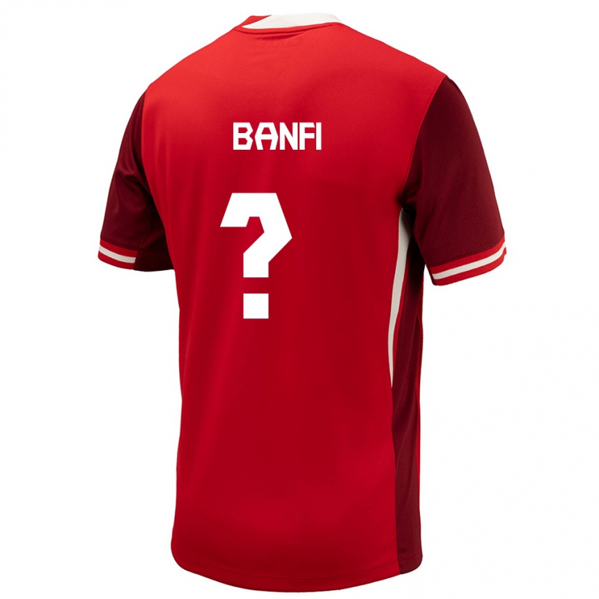 Vyrai Kanada Samuel Banfi #0 Raudona Namų Marškinėliai 24-26 T-Shirt