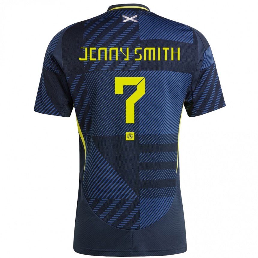 Vyrai Škotija Jenny Smith #0 Tamsiai Mėlyna Namų Marškinėliai 24-26 T-Shirt