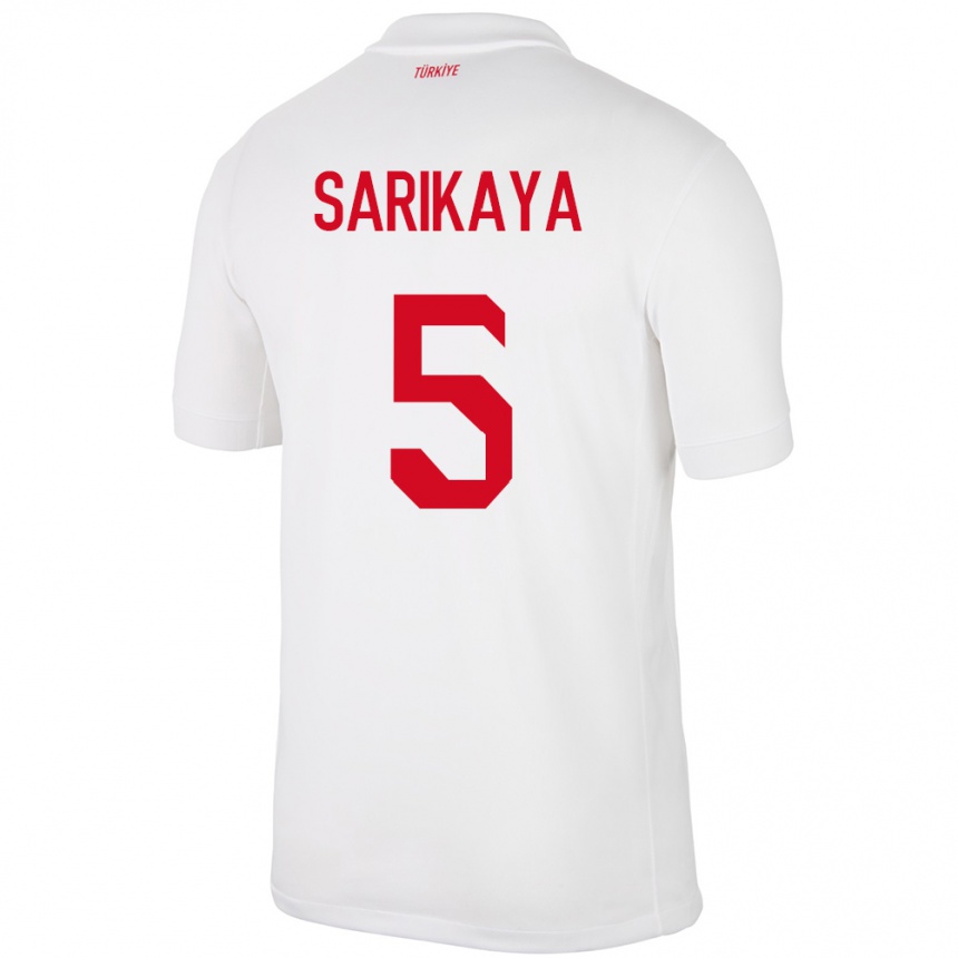 Vyrai Turkija Efe Sarıkaya #5 Baltas Namų Marškinėliai 24-26 T-Shirt