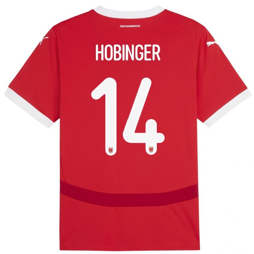 Vyrai Austrija Marie Höbinger #14 Raudona Namų Marškinėliai 24-26 T-Shirt