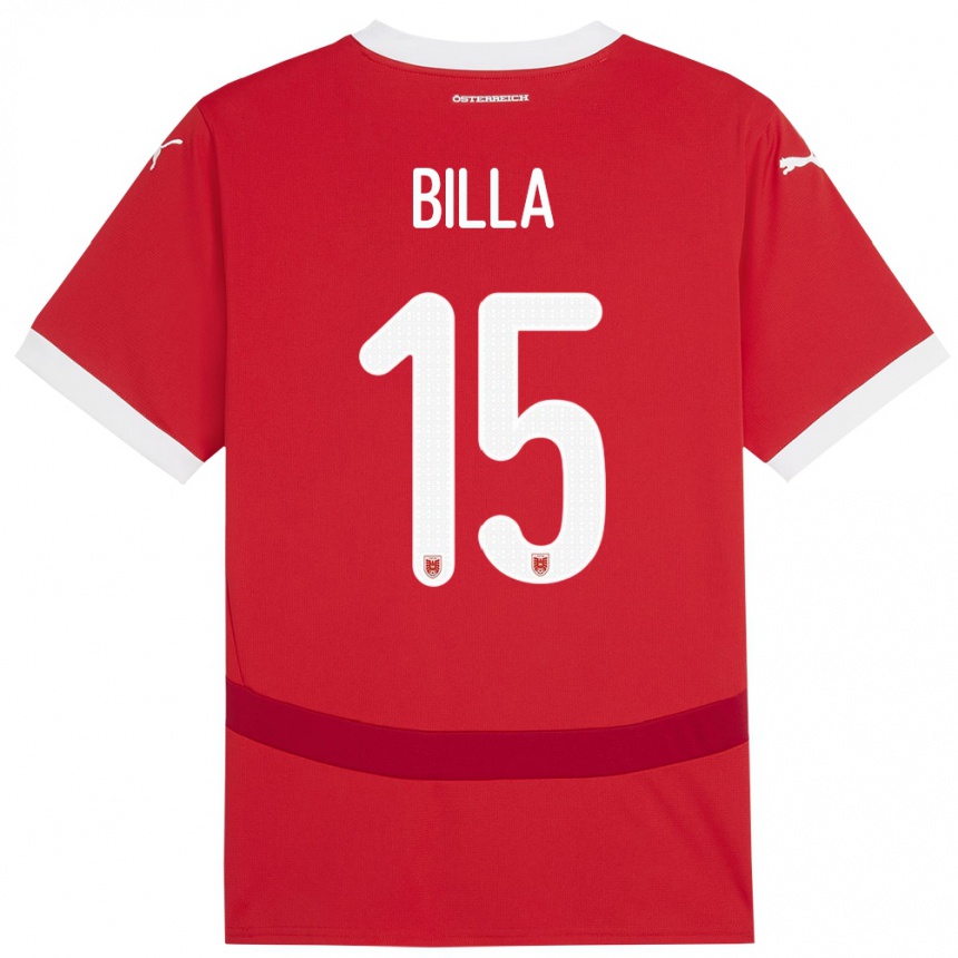 Vyrai Austrija Nicole Billa #15 Raudona Namų Marškinėliai 24-26 T-Shirt