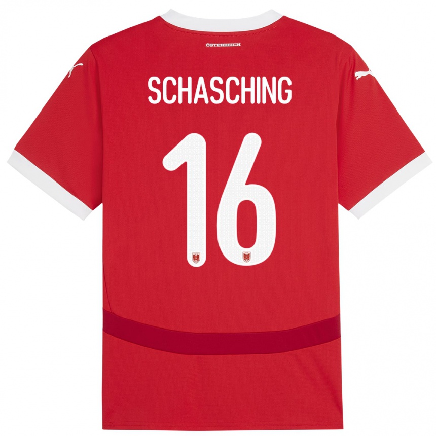 Vyrai Austrija Annabel Schasching #16 Raudona Namų Marškinėliai 24-26 T-Shirt