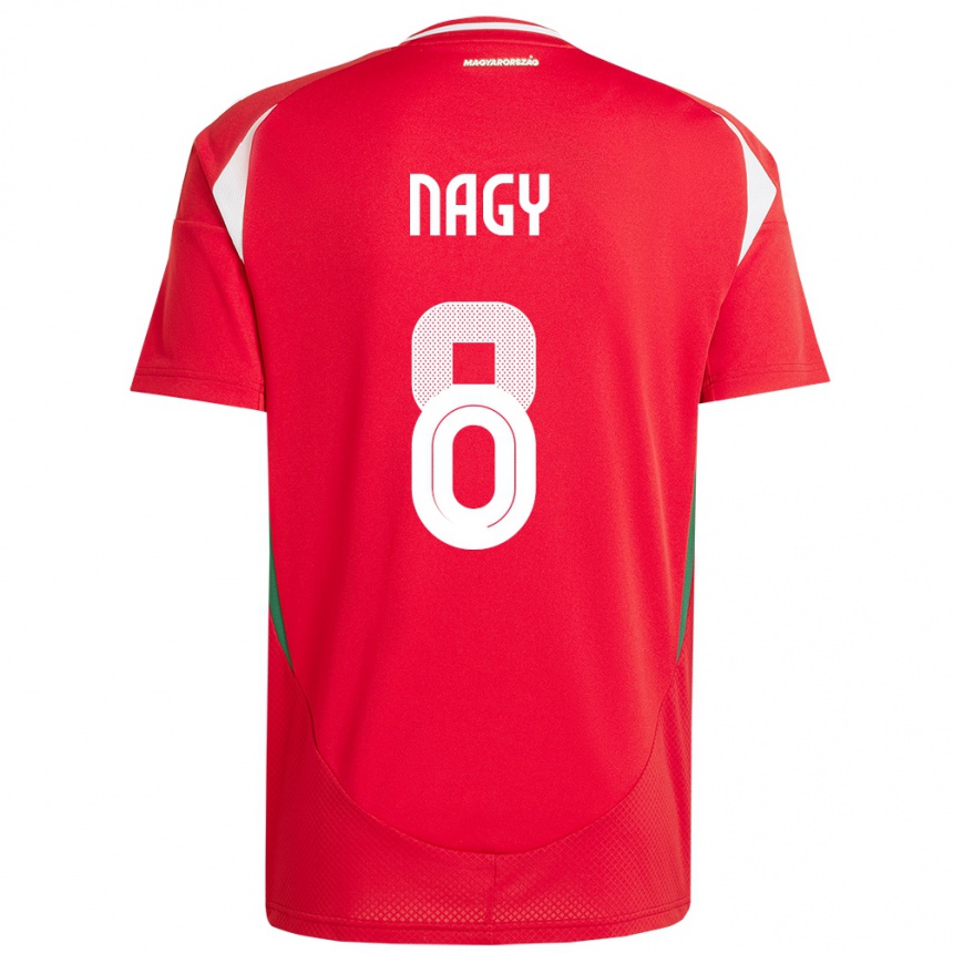 Vyrai Vengrija Ádám Nagy #8 Raudona Namų Marškinėliai 24-26 T-Shirt