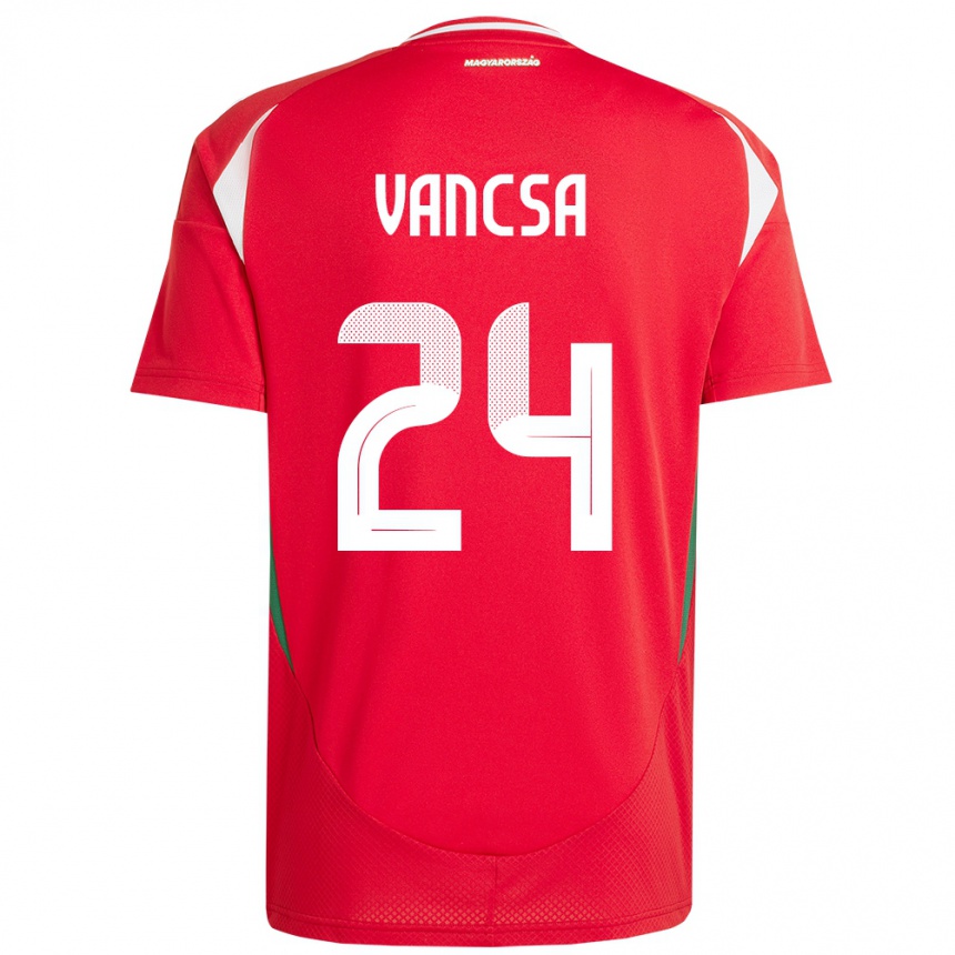 Vyrai Vengrija Zalán Vancsa #24 Raudona Namų Marškinėliai 24-26 T-Shirt