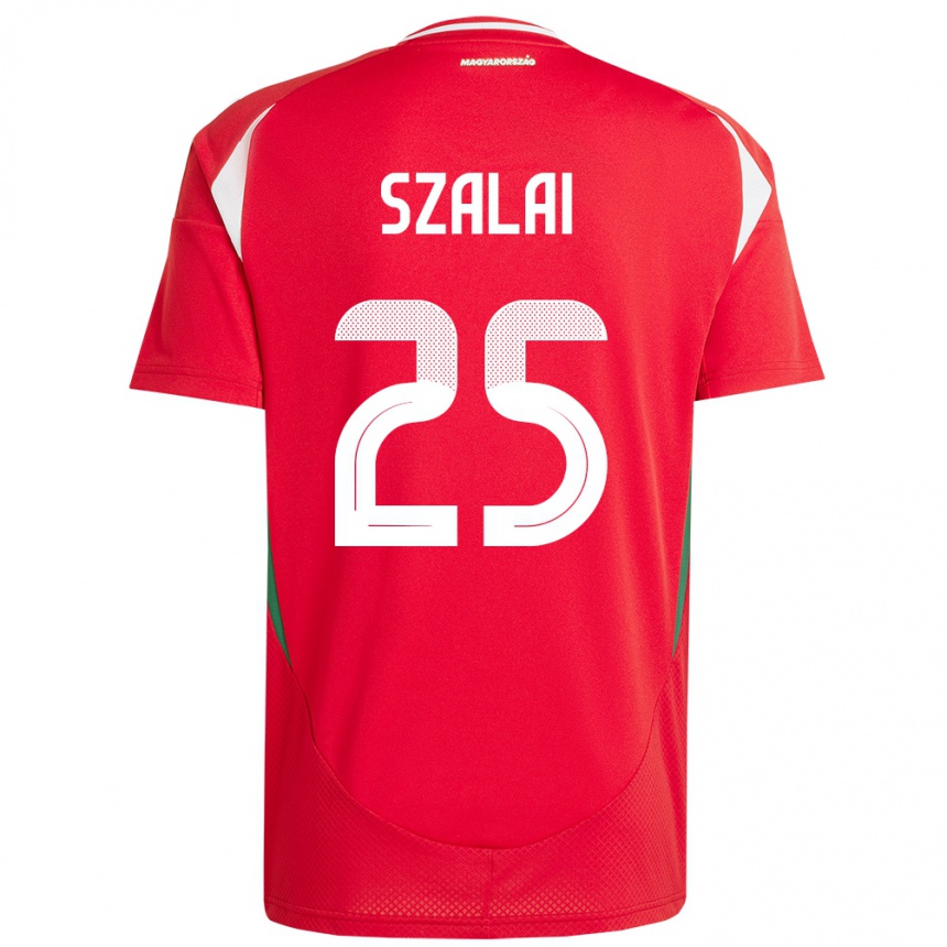 Vyrai Vengrija Gábor Szalai #25 Raudona Namų Marškinėliai 24-26 T-Shirt