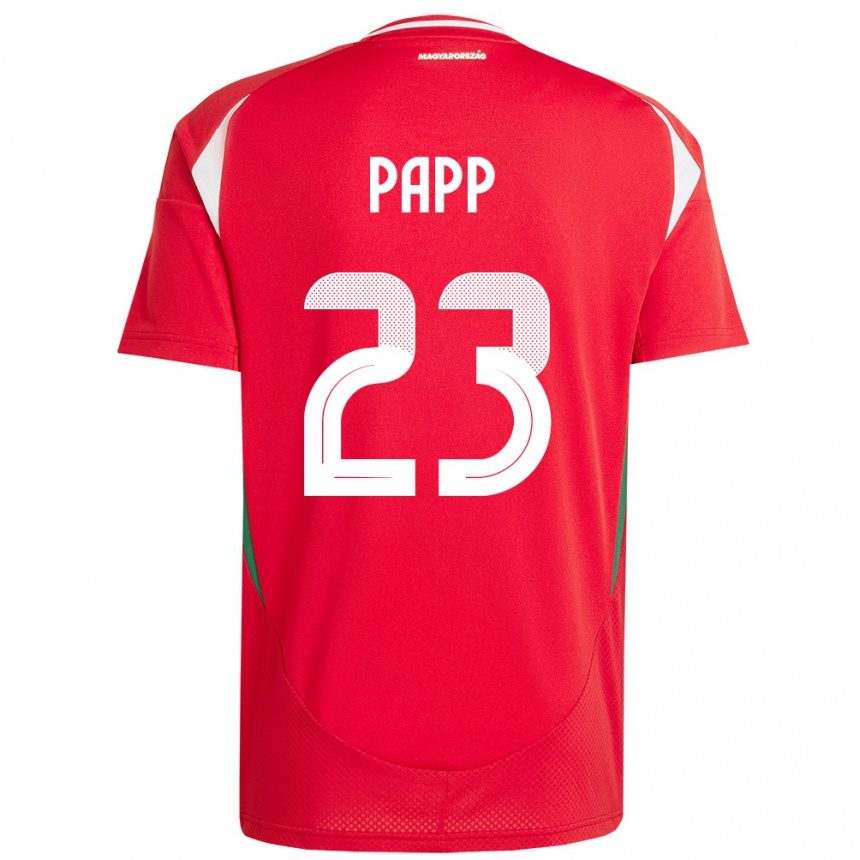 Vyrai Vengrija Luca Papp #23 Raudona Namų Marškinėliai 24-26 T-Shirt