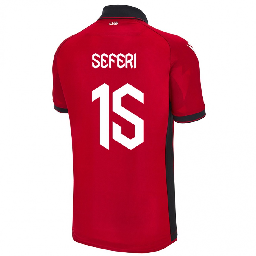 Vyrai Albanija Taulant Seferi #15 Raudona Namų Marškinėliai 24-26 T-Shirt