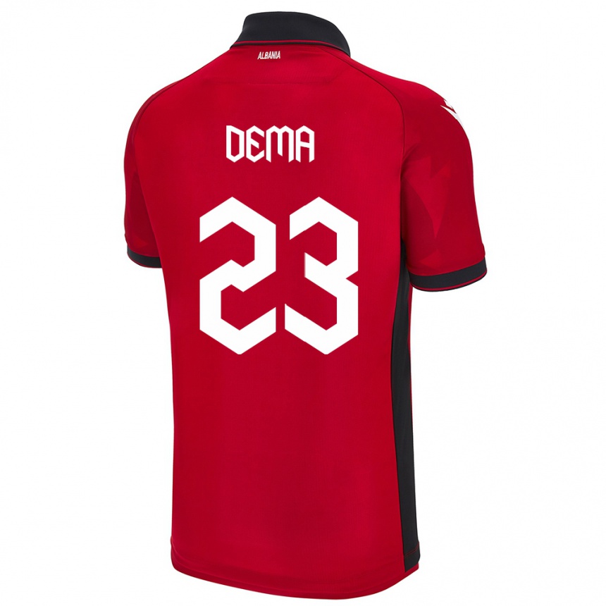 Vyrai Albanija Endri Dema #23 Raudona Namų Marškinėliai 24-26 T-Shirt