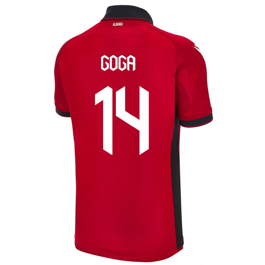 Vyrai Albanija Ergi Goga #14 Raudona Namų Marškinėliai 24-26 T-Shirt