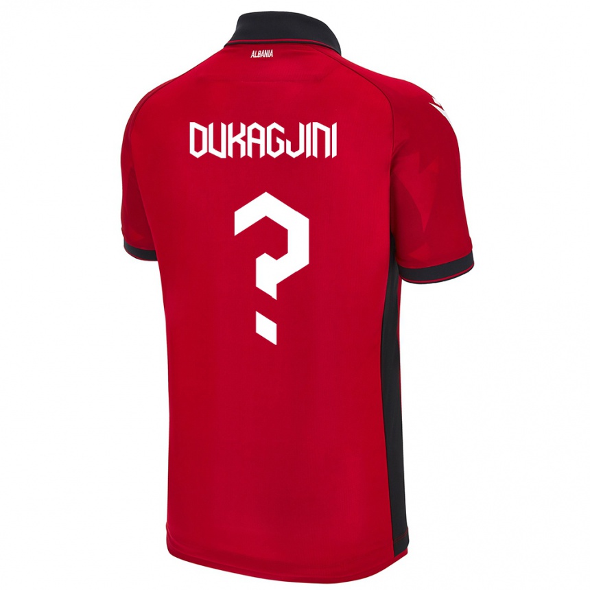 Vyrai Albanija Rinor Dukagjini #0 Raudona Namų Marškinėliai 24-26 T-Shirt