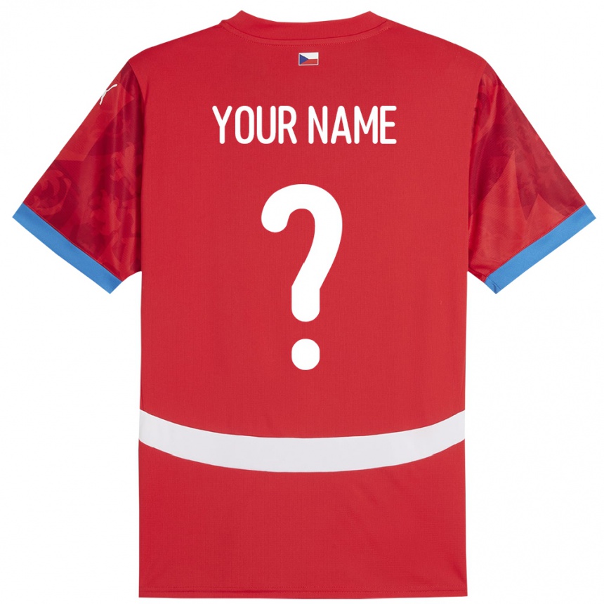 Vyrai Čekija Jūsų Vardas #0 Raudona Namų Marškinėliai 24-26 T-Shirt
