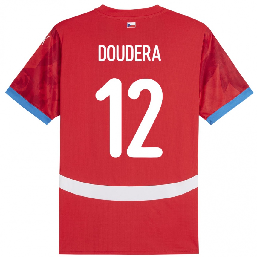 Vyrai Čekija David Doudera #12 Raudona Namų Marškinėliai 24-26 T-Shirt