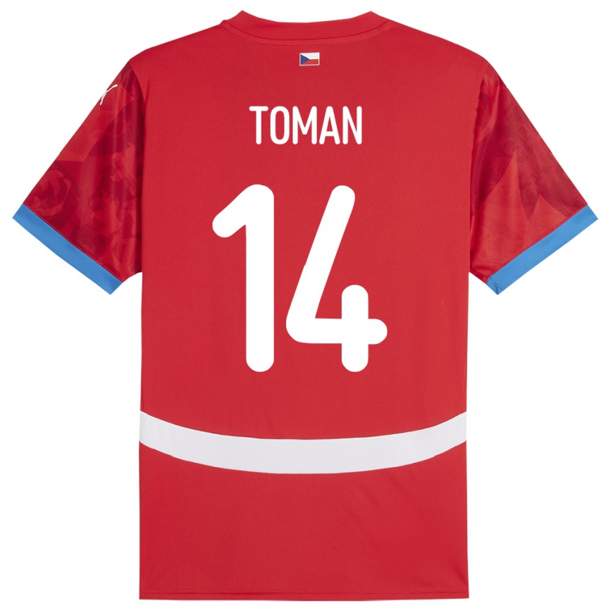 Vyrai Čekija Zdenek Toman #14 Raudona Namų Marškinėliai 24-26 T-Shirt