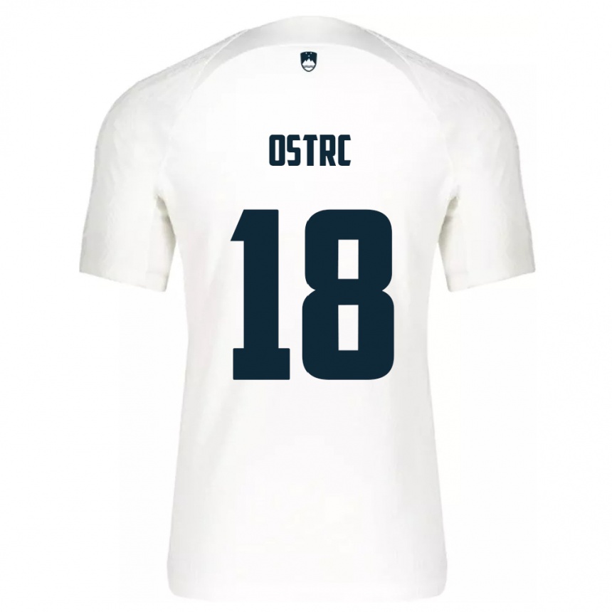 Vyrai Slovėnija Enrik Ostrc #18 Baltas Namų Marškinėliai 24-26 T-Shirt