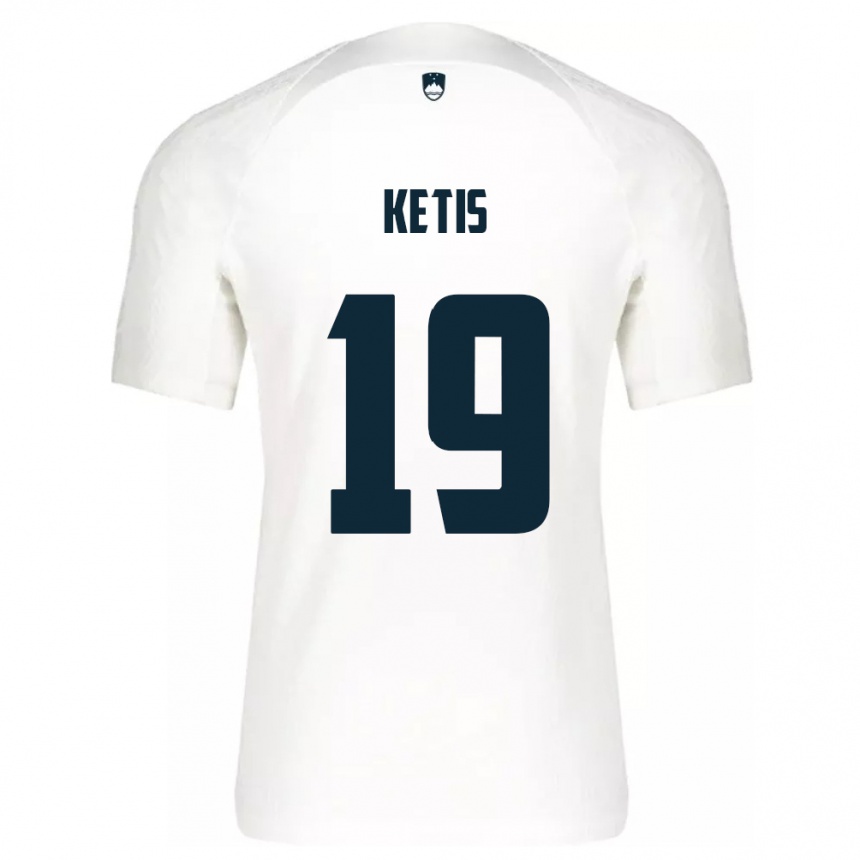 Vyrai Slovėnija Sara Ketiš #19 Baltas Namų Marškinėliai 24-26 T-Shirt