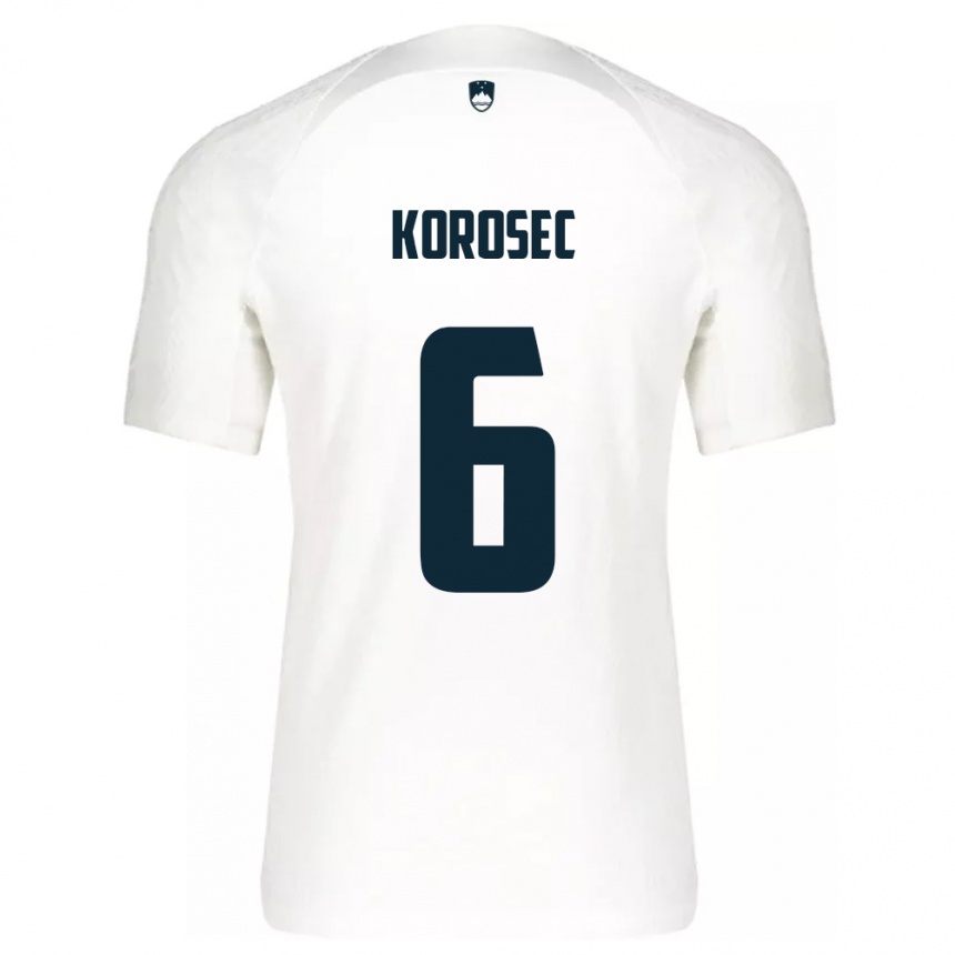 Vyrai Slovėnija Kaja Korošec #6 Baltas Namų Marškinėliai 24-26 T-Shirt