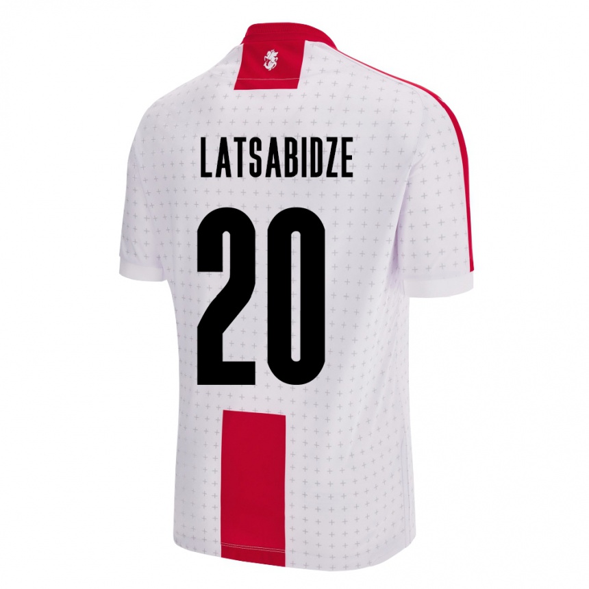 Vyrai Sakartvelas Luka Latsabidze #20 Baltas Namų Marškinėliai 24-26 T-Shirt