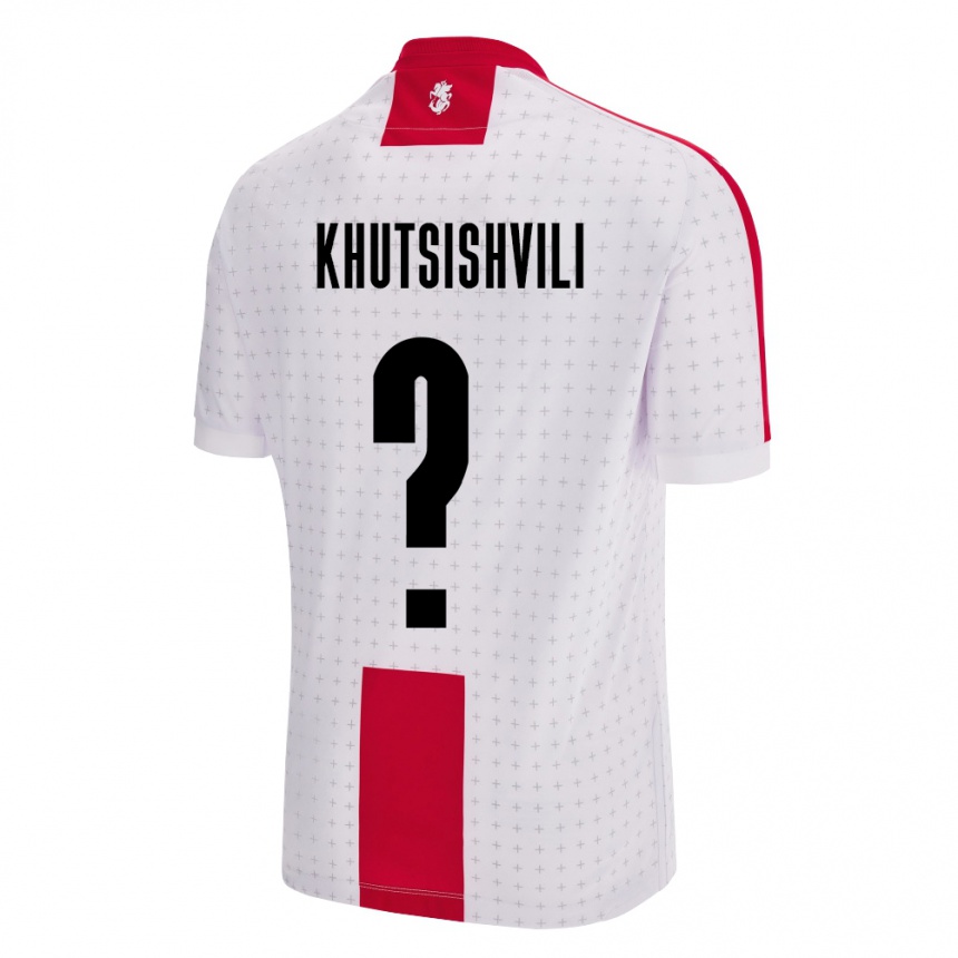Vyrai Sakartvelas Lasha Khutsishvili #0 Baltas Namų Marškinėliai 24-26 T-Shirt